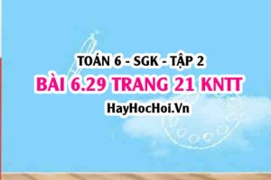 Bài 6.29 trang 21 Toán 6 Tập 2 Kết nối tri thức